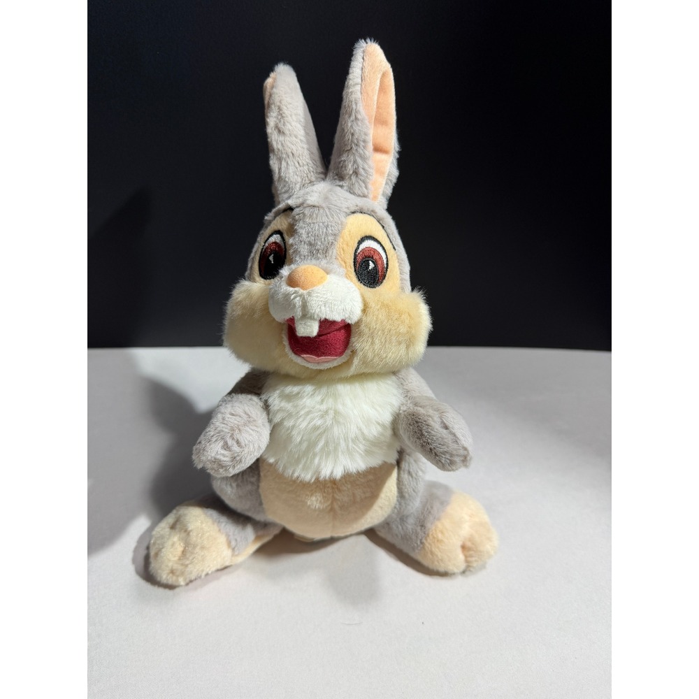 Disney Parks Thumper Bean Bag Plush Bambi Grey Rabbit Stuffed Animal NWT